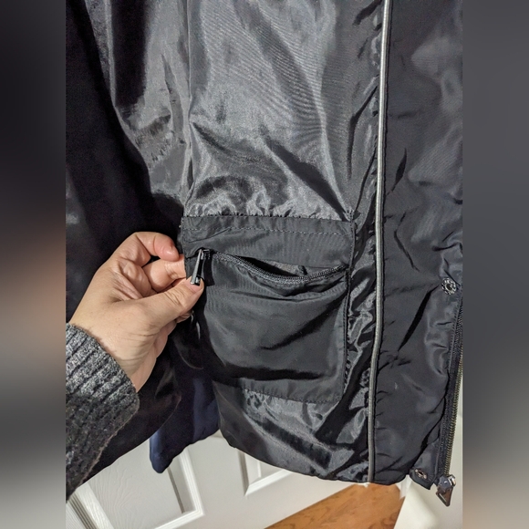 Bebe women's winter down puffer hooded jacket, black, size 3X - Picture 12 of 14